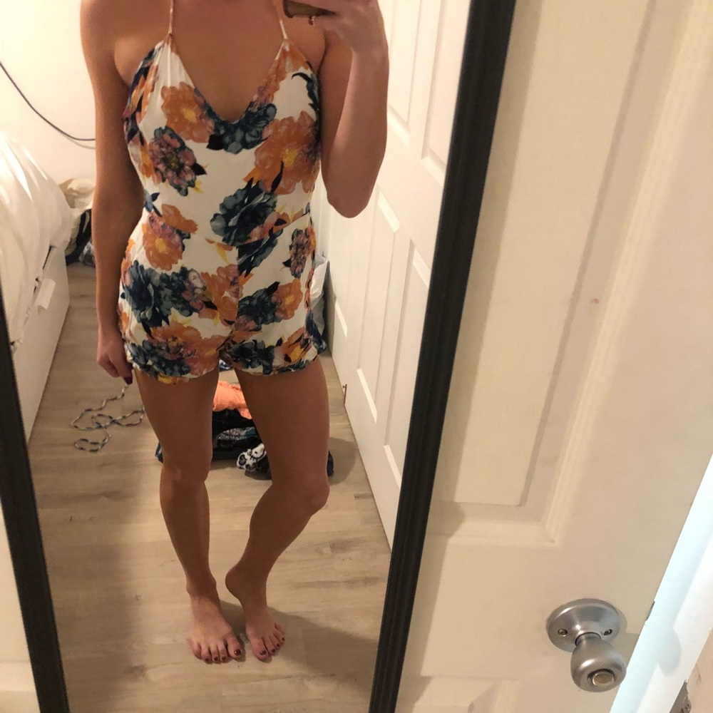 Floral print romper